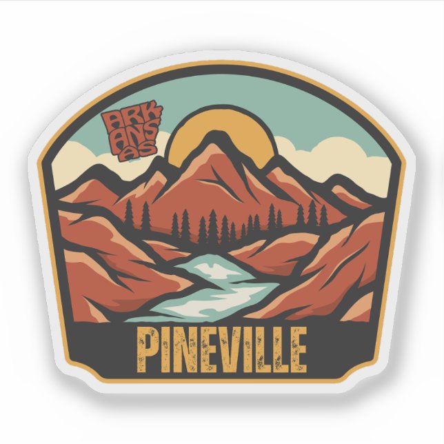 Adesivo Pineville, Arkansas  (Frente)