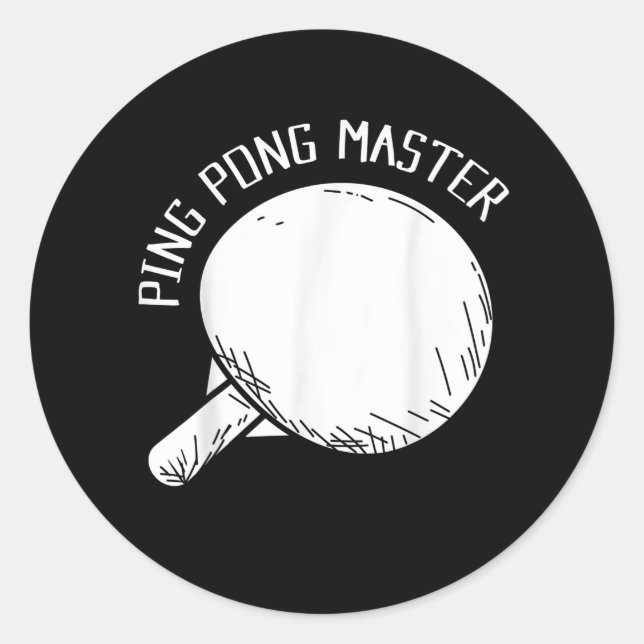 Adesivo Ping Pong Master Funny Say Tênis (Frente)
