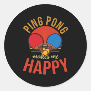 Adesivo Ping Pong me faz feliz Mesa Design