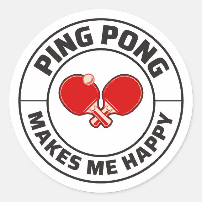 Adesivo Ping Pong Player - Tênis de Mesa (Frente)