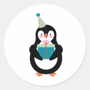 Adesivo Pinguim Aniversário