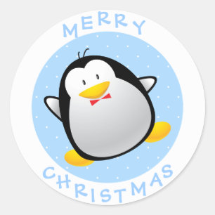 Adesivo Pinguim bonito dos desenhos animados do Feliz
