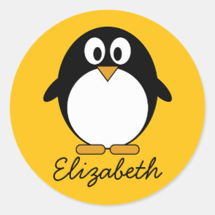 Adesivo Pinguim bonito e moderno dos desenhos animados