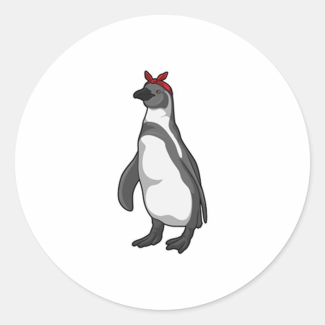 Adesivo Pinguim com Bandana (Frente)