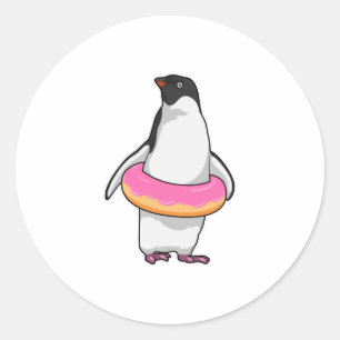 Adesivo Pinguim com Rosquinha