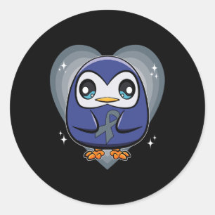 Adesivo Pinguim com Sensibilização Mundial da Dislexia da