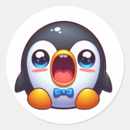 Adesivo Pinguim Cute Envergonhado