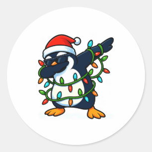Adesivo Pinguim Dançante Natal Meninas Luzes de Natal Meni