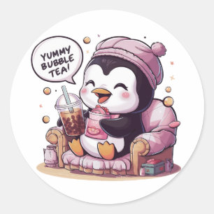 Adesivo Pinguim de Cartoon Adorável: Cozy, Kawaii Vibes