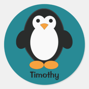 Adesivo Pinguim de Cartoon Bonito