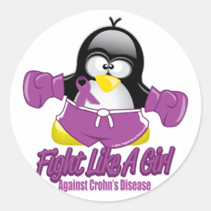 Adesivo Pinguim de combate da doença de Crohn