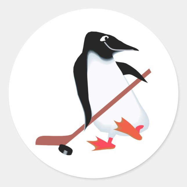 Adesivo Pinguim de hóquei (Frente)