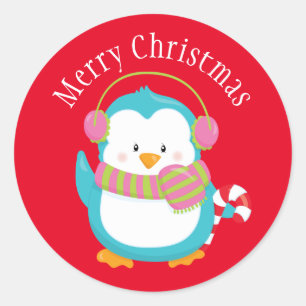 Adesivo Pinguim de Natal