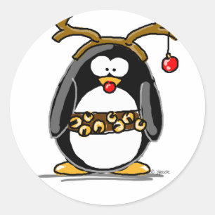 Adesivo Pinguim de Rudolph