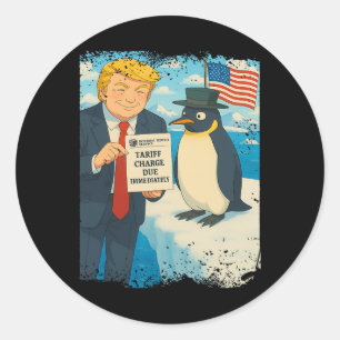 Adesivo Pinguim de Tarifa Imposta por Trump Anime Política