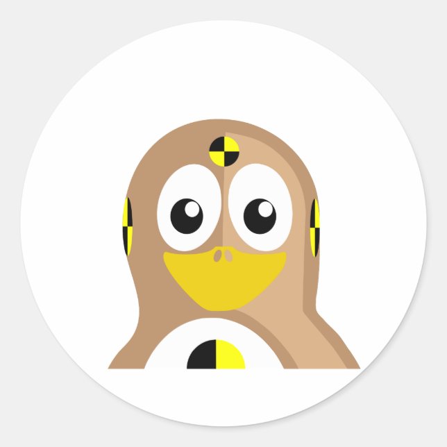 Adesivo Pinguim de Teste de Acidente (Frente)