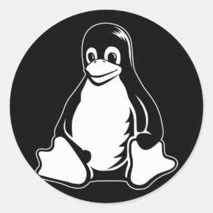 Adesivo Pinguim de Tux - (Linux, Open Source, Copyleft,