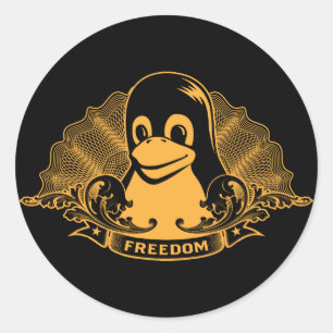 Adesivo Pinguim de Tux - (Linux, Open Source, Copyleft,