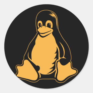 Adesivo Pinguim de Tux - (Linux, Open Source, Copyleft,