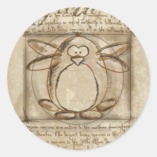 Adesivo Pinguim de Vitruvian