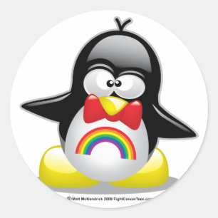 Adesivo Pinguim do arco-íris de LGBT
