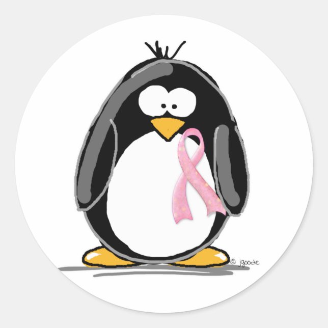 Adesivo Pinguim do Cancer da mama (Frente)