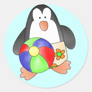 Adesivo Pinguim do menino no camiseta e nos presentes da