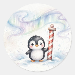 Adesivo Pinguim do Natal do Polo Norte