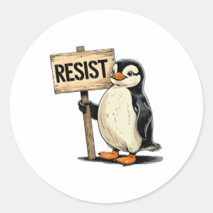 Adesivo Pinguim Engraçado Resiste Pinguins Legal