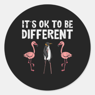 Adesivo Pinguim Está Bem Para Ser Diferente Homens Flaming