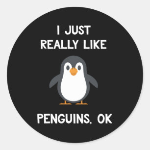 Adesivo Pinguim Eu Gosto Muito De Pinguins Ok