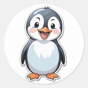 Adesivo Pinguim Feliz - Um Amigo Ártico Bonito