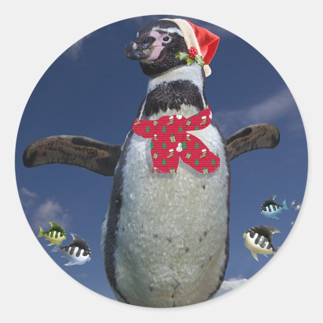 Adesivo Pinguim Festivo (Frente)