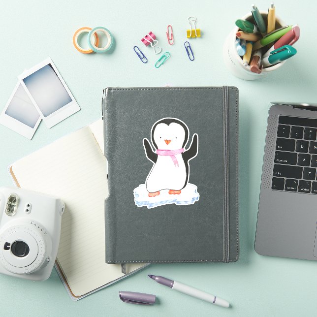 Adesivo Pinguim giro no gelo (Capa para iPad)