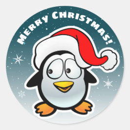 Adesivo Pinguim legal com Papai Noel