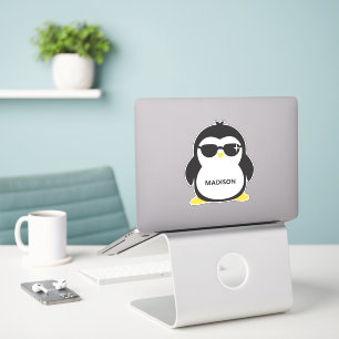 Adesivo Pinguim Legal de nome personalizado