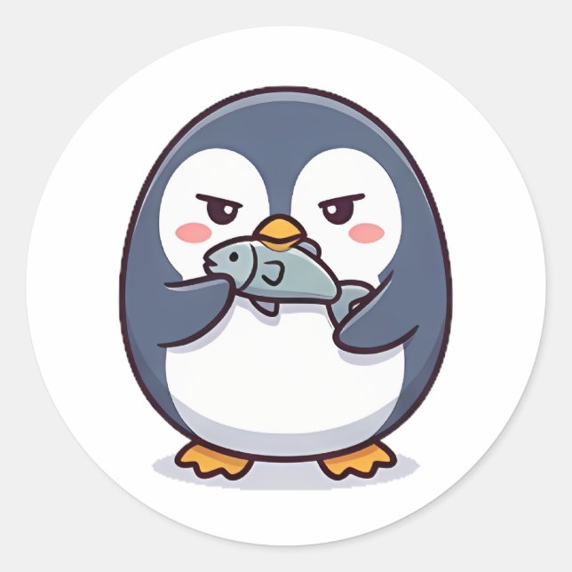 Adesivo pinguim mal-humorado (Frente)