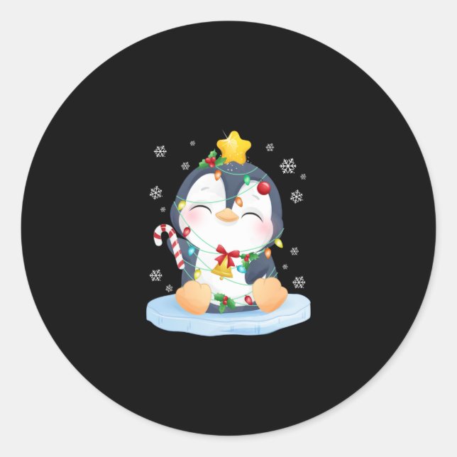 Adesivo Pinguim Natal Feliz Natal (Frente)
