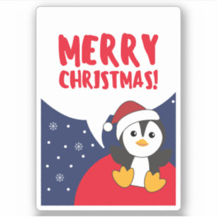 Adesivo Pinguim Natal Neve Animais de inverno Pinguins Sti