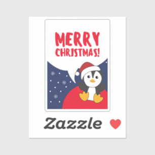 Adesivo Pinguim Natal Neve Animais de inverno Pinguins Sti