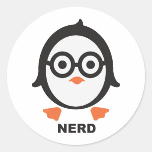 Adesivo Pinguim - nerd - penguin