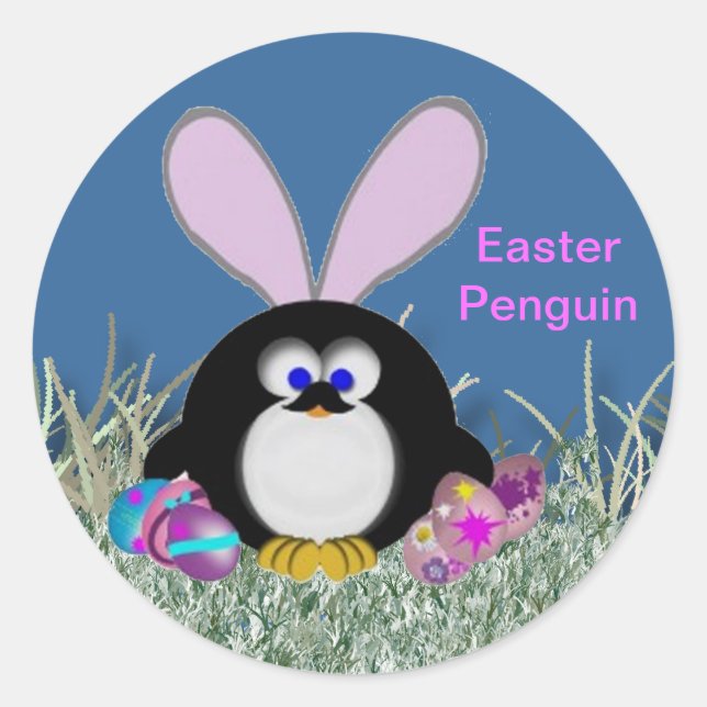 Adesivo Pinguim páscoa (Frente)