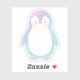 Adesivo Pinguim Pastel Fofo