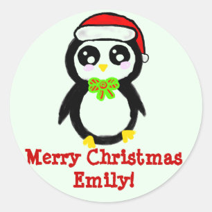 Adesivo Pinguim personalizado do Natal