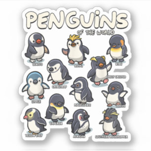 Adesivo Pinguim Pinguins Animais do Mundo Amor de Pinguim