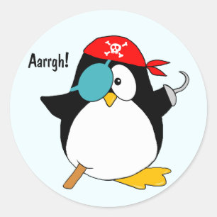 Adesivo Pinguim Pirata