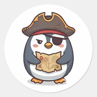 Adesivo Pinguim Pirata