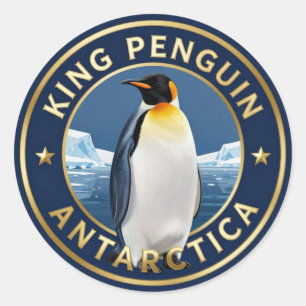 Adesivo 🐧 Pinguim Rei Antártida Ave Polar