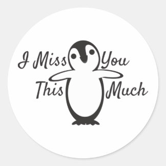 Adesivo Pinguim sente tanta saudade de você