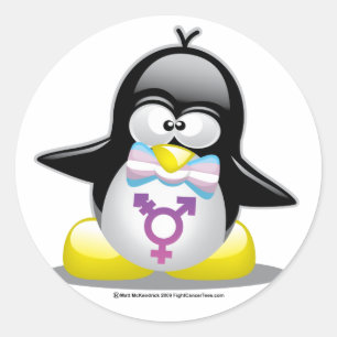 Adesivo Pinguim Transgênero